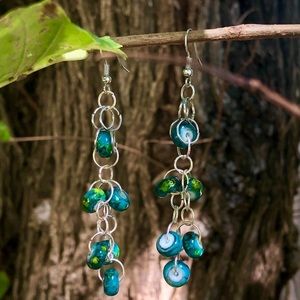 BRAND NEW ❣️HANDMADE ❣️DANGLE TURQUOISE EARRINGS!
